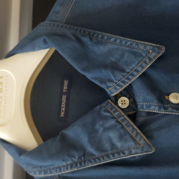 NWT MCKENZIE TRIBE DENIM SHIRT SIZE LARGE. - Picture 15 of 16